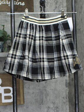 NEW Disney Girls Plaid Skirt with Elastic Waistband RYMS741 Black Multi 6